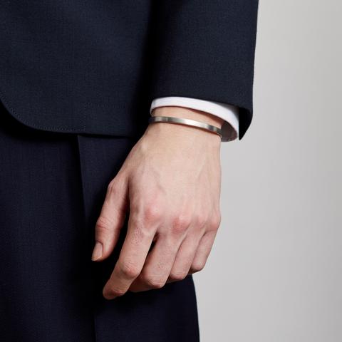 5MM BRUSHED CUFF / silver - alexorso