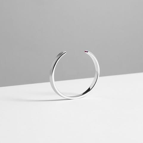 7MM CUFF / silver + ruby - alexorso