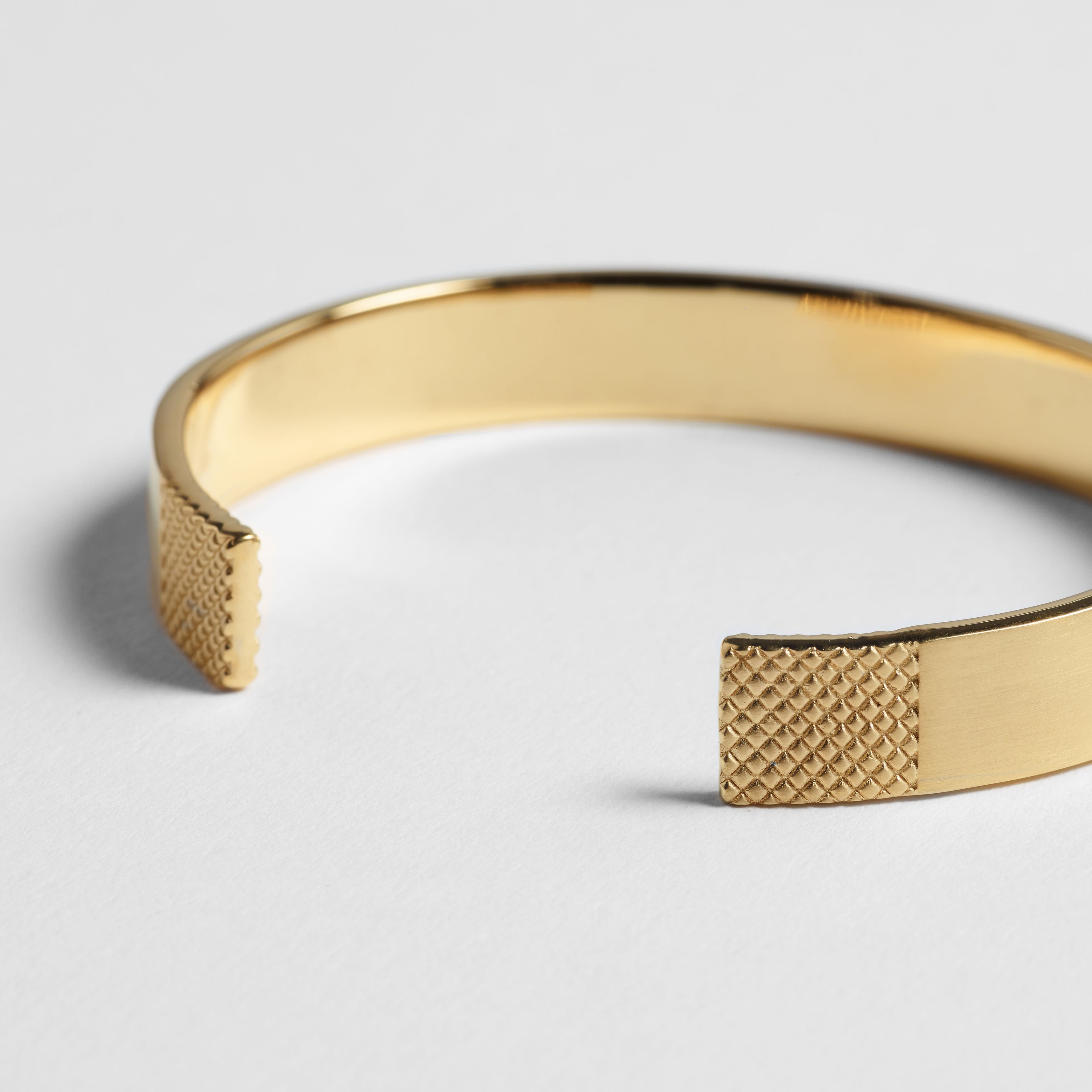 10MM GRID CUFF / Gold - alexorso