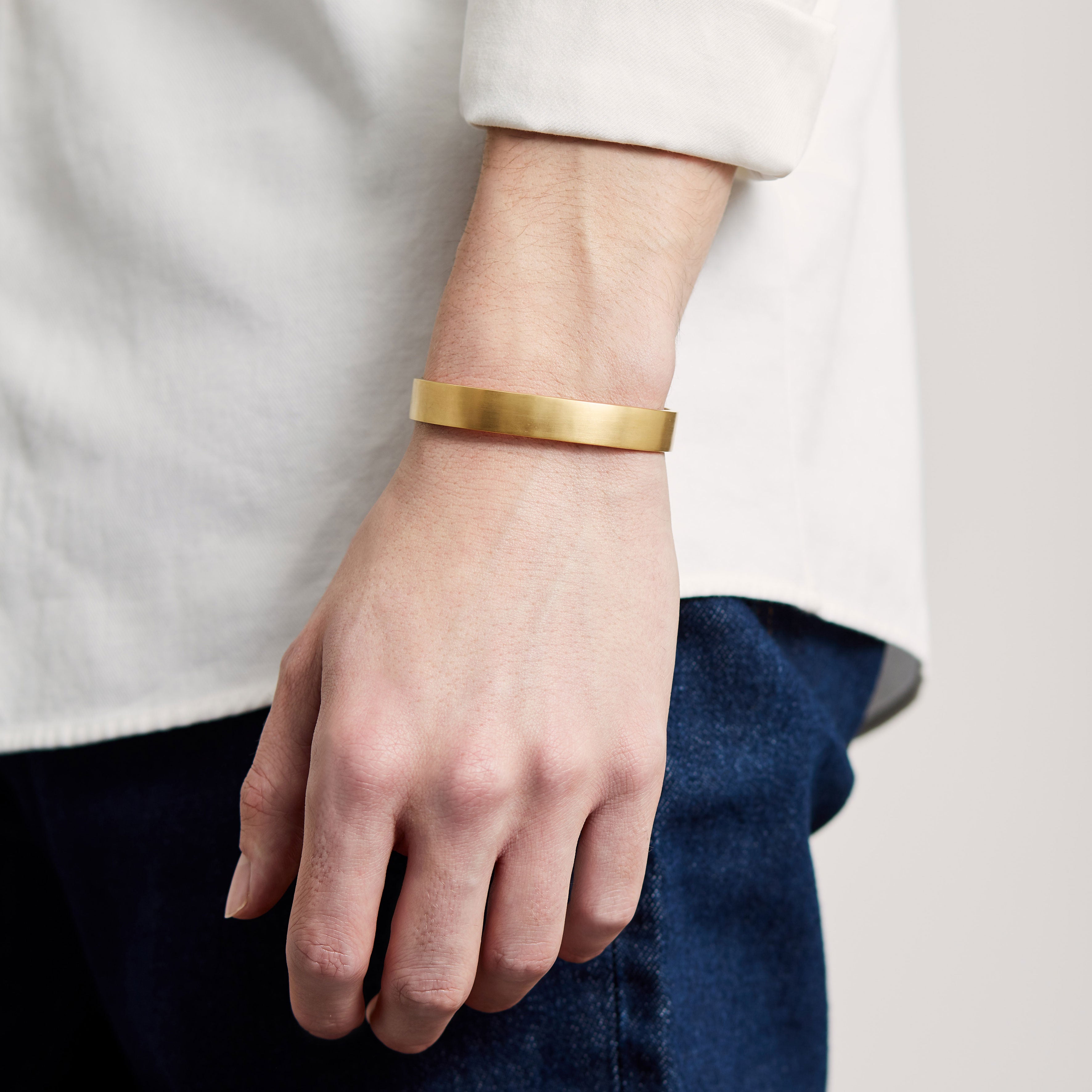 10MM GRID CUFF / Gold - alexorso