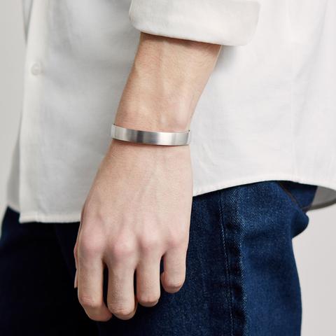 10MM GRID CUFF / Silver - alexorso