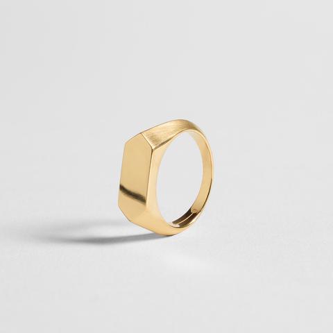 HEX SIGNET RING / gold - alexorso