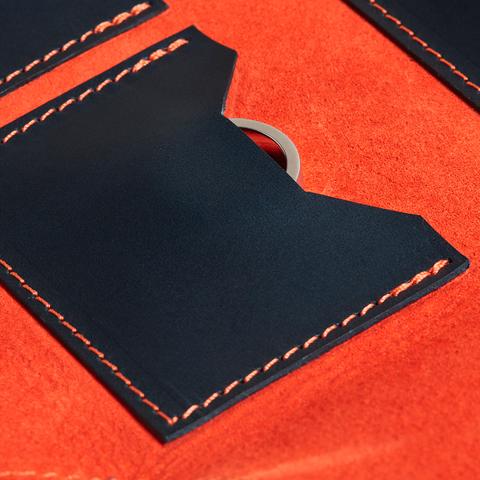  265MM JEWELLERY WALLET / Navy + Orange