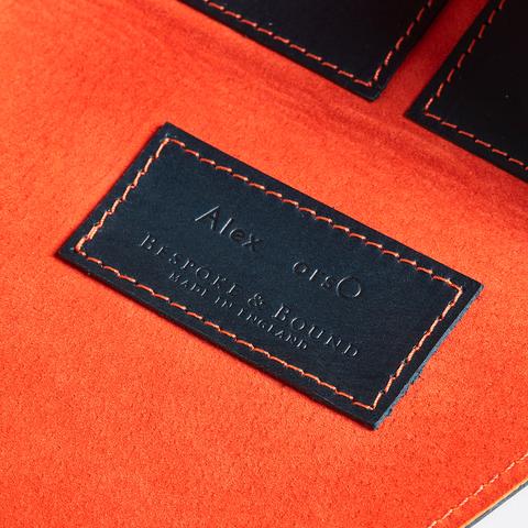  265MM JEWELLERY WALLET / Navy + Orange